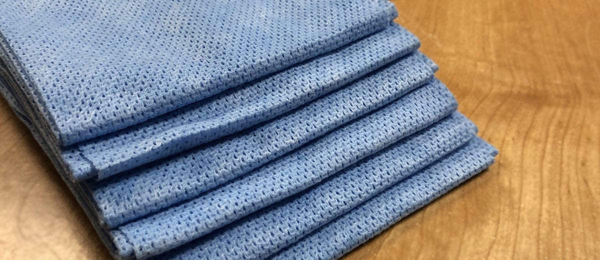 blue dish cloth wipe