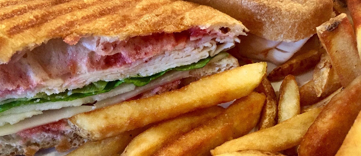 turkey panini with fries